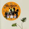 Round Clock for Wall Halloween Haunted House Gnome Clock Battery Operated Clock Halloween Full Moon Wooden Clocks Happy Halloween October 31 Clock for Living Room 15inch Housewarming Gift view 3