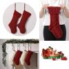 18" Large Size Cable Knit Christmas Stockings,Unique Xmas Stocking Decorations for Family Holiday Season Dcor view 3
