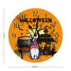 Halloween Haunted House Gnome Wall Clock Halloween Full Moon Wall Clocks Halloween Magical Decor Wall Clocks Battery Operated Round Clock for Bedroom 10inch New Home Housewarming Party Gift view 2