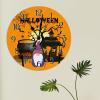 Halloween Haunted House Gnome Wall Clock Halloween Full Moon Wall Clocks Halloween Magical Decor Wall Clocks Battery Operated Round Clock for Bedroom 10inch New Home Housewarming Party Gift view 3