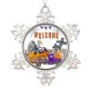 2022 Halloween Ornaments 3 Inch Gnome Pumpkin Snowflake Ornament Farm Truck Welcome Tombstone Fence Banner Night Before Christmas Tree Hanging Ornament Gothic Snowflake Metal Keepsake Gift view 1