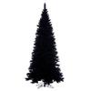 Vickerman 7.5' x 41" Flocked Black Fir Slim Artificial Christmas Tree, Unlit - Lifelike Indoor Seasonal Home Decor - Maintenance Free Faux Christmas or Halloween Home Decor view 1