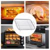 Air Fryer Basket For Oven: 2Pcs Air Fryer Basket, Air Fryer Pan 30 * 22 * 5.5CM Fry Basket Non-Stick Air Fryer Oven Accessories Tray Air Fryer Basket for French Fry Frozen Food view 2
