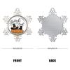 2022 Halloween Ornaments 3 Inch Pumpkin Pet Cat Snowflake Ornament Trick Or Treat Ghost Witch Hat Spider Web Night Before Christmas Tree Hanging Ornament Gothic Snowflake Metal Keepsake Gift view 2