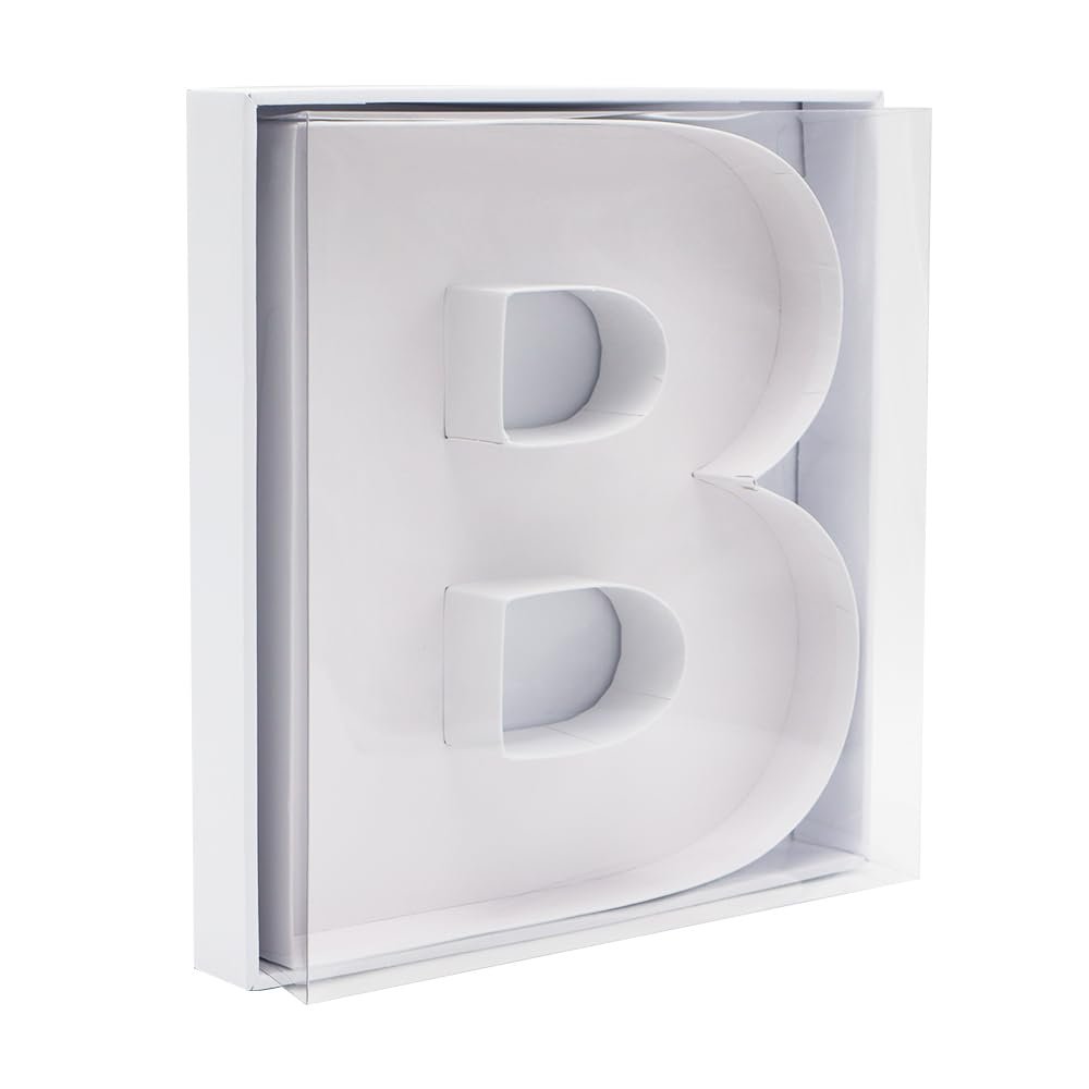 SHENGHE 12" Fillable Cardboard Letter Charcuterie Gift Cupcake Box With Cover Sweets Packaging (B)
