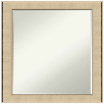 Amanti Art Silver Bathroom Mirror for Over Sink, 28x22 Classic Honey Silver Rectangle Vanity Mirror, Medium Casual Frame, Hangs Horizonally and Vertically, Bathroom Wall Decor, Petite Bevel Edge
