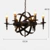 LED Chandeliers, Industrial Style Ball Chandelier, 6 Candle Iron Droplight, Retro Dining Room Droplight, Village Style Droplight,for Bedroom, Living Room, Childrens Room, Office view 4