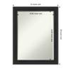 Amanti Art Black Bathroom Mirror for Over Sink, 28x22 Shipwreck Black Narrow Rectangle Vanity Mirror, Medium Country Rustic Frame, Hangs Horizonally and Vertically, Bathroom Wall Decor, Petite Bevel view 3