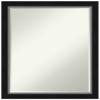 Amanti Art Black Bathroom Mirror for Over Sink, 27x21 Eva Black Silver Narrow Rectangle Vanity Mirror, Medium Modern Frame, Hangs Horizonally and Vertically, Bathroom Wall Decor, Petite Bevel Edge view 1