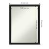 Amanti Art Black Bathroom Mirror for Over Sink, 26x20 Grace Brushed Metallic Black Narrow Rectangle Vanity Mirror, Medium Modern Frame, Hangs Horizonally and Vertically, Bathroom Wall Decor, Petite view 3