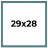 29x28 Frame Blue Rustic Barnwood Solid Wood Picture Frame Width 1.25 Inches | Interior Depth 0.5 Inches | Gustav Blue Frame Complete with UV Acrylic, Foam Board Backing & Hanging Hardware view 1