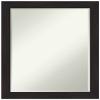 Amanti Art Brown Bathroom Mirror for Over Sink, 28x22 Furniture Espresso Narrow Rectangle Vanity Mirror, Medium Casual Frame, Hangs Horizonally and Vertically, Bathroom Wall Decor, Petite Bevel Edge view 1