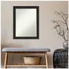 Amanti Art Brown Bathroom Mirror for Over Sink, 28x22 Furniture Espresso Narrow Rectangle Vanity Mirror, Medium Casual Frame, Hangs Horizonally and Vertically, Bathroom Wall Decor, Petite Bevel Edge view 2