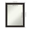 Amanti Art Brown Bathroom Mirror for Over Sink, 28x22 Furniture Espresso Narrow Rectangle Vanity Mirror, Medium Casual Frame, Hangs Horizonally and Vertically, Bathroom Wall Decor, Petite Bevel Edge view 3