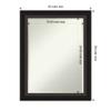 Amanti Art Bronze Bathroom Mirror for Over Sink, 29x23 Trio Oil Rubbed Bronze Rectangle Vanity Mirror, Medium Traditional Frame, Hangs Horizonally and Vertically, Bathroom Wall Decor, Petite Bevel view 3