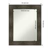 Amanti Art Brown Bathroom Mirror for Over Sink, 30x24 Rail Rustic Char Rectangle Vanity Mirror, Medium Country Rustic Frame, Hangs Horizonally and Vertically, Bathroom Wall Decor, Petite Bevel Edge view 4