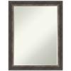 Amanti Art Brown Bathroom Mirror for Over Sink, 27x21 Bark Rustic Char Narrow Rectangle Vanity Mirror, Medium Country Rustic Frame, Hangs Horizonally and Vertically, Bathroom Wall Decor, Petite Bevel view 1