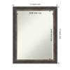 Amanti Art Brown Bathroom Mirror for Over Sink, 27x21 Bark Rustic Char Narrow Rectangle Vanity Mirror, Medium Country Rustic Frame, Hangs Horizonally and Vertically, Bathroom Wall Decor, Petite Bevel view 4