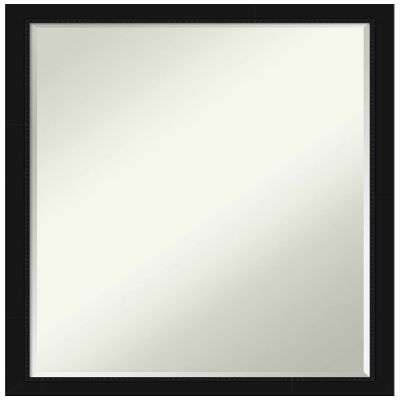 Amanti Art Black Bathroom Mirror for Over Sink, 26x20 Avon Black Narrow Rectangle Vanity Mirror, Medium Casual Frame, Hangs Horizonally and Vertically, Bathroom Wall Decor, Petite Bevel Edge