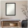 Amanti Art Black Bathroom Mirror for Over Sink, 26x20 Avon Black Narrow Rectangle Vanity Mirror, Medium Casual Frame, Hangs Horizonally and Vertically, Bathroom Wall Decor, Petite Bevel Edge view 2