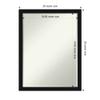 Amanti Art Black Bathroom Mirror for Over Sink, 26x20 Avon Black Narrow Rectangle Vanity Mirror, Medium Casual Frame, Hangs Horizonally and Vertically, Bathroom Wall Decor, Petite Bevel Edge view 3