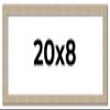 20x8 Frame Grey Solid Wood Picture Frame Width 1 Inches | Interior Frame Depth 0.5 Inches | Weatherly Distressed Photo Frame Complete with UV Acrylic, Foam Board Backing & Hanging Hardware view 1