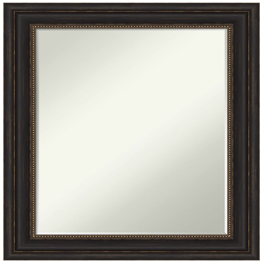 Amanti Art Bronze Bathroom Mirror for Over Sink, 29x23 Accent Bronze Rectangle Vanity Mirror, Medium Traditional Frame, Hangs Horizonally and Vertically, Bathroom Wall Decor, Petite Bevel Edge