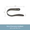 Kenney SK85029 Gallery U-Shaped Steel Curtain Holdbacks for Curtains and Drapes, 2-Pack, Gunmetal view 4