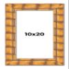 10x20 Frame Bamboo Natural Wood Beige Solid Wood Picture Frame | 2.875 Inch Moulding Width | Picture Frame Complete with UV Acrylic Plexiglass, Foam Board Backing & Hanging Hardware view 1