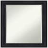 Amanti Art Black Bathroom Mirror for Over Sink, 29x23 Astor Black Rectangle Vanity Mirror, Medium Traditional Frame, Hangs Horizonally and Vertically, Bathroom Wall Decor, Petite Bevel Edge view 1