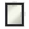 Amanti Art Black Bathroom Mirror for Over Sink, 29x23 Astor Black Rectangle Vanity Mirror, Medium Traditional Frame, Hangs Horizonally and Vertically, Bathroom Wall Decor, Petite Bevel Edge view 3