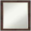 Amanti Art Brown Bathroom Mirror for Over Sink, 27x21 Wildwood Brown Narrow Rectangle Vanity Mirror, Medium Country Rustic Frame, Hangs Horizonally and Vertically, Bathroom Wall Decor, Petite Bevel view 1