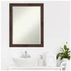 Amanti Art Brown Bathroom Mirror for Over Sink, 27x21 Wildwood Brown Narrow Rectangle Vanity Mirror, Medium Country Rustic Frame, Hangs Horizonally and Vertically, Bathroom Wall Decor, Petite Bevel view 2