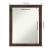 Amanti Art Brown Bathroom Mirror for Over Sink, 27x21 Wildwood Brown Narrow Rectangle Vanity Mirror, Medium Country Rustic Frame, Hangs Horizonally and Vertically, Bathroom Wall Decor, Petite Bevel view 3