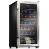 Nutrichef 28 Bottle Wine Fridge Dual Zone Wine Chiller Adjustable Temperature 41F to 64F Ultra Quiet Operation Wine Cooler For Home, & Office Free Standing 33x16x17 IN (Black) view 1