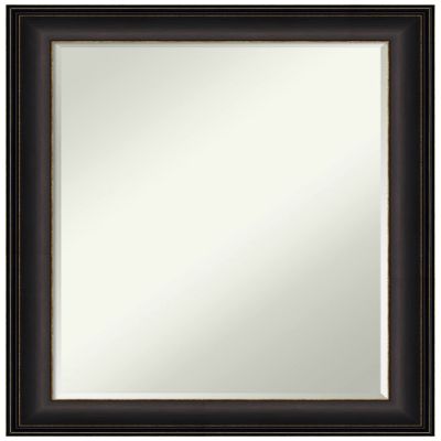 Amanti Art Bronze Wall Mirror 29x23 Trio Oil Rubbed Bronze Rectangle Bathroom Mirror for Wall Decor Living Room, Medium Traditional Frame, Hangs Horizonally and Vertically, Bathroom Decor, Petite
