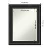 Amanti Art Black Bathroom Mirror for Over Sink, 30x24 Ridge Black Rectangle Vanity Mirror, Medium Traditional Frame, Hangs Horizonally and Vertically, Bathroom Wall Decor, Petite Bevel Edge view 3