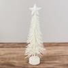Bottle Brush Trees-(3 Pieces) These White Glittered Pine Needle 8 Inch Tall Bottle Brush Trees Have a Matching Star & Base. Great for Holiday & Wintertime Everyday Decorating. by Factory Direct Craft view 2
