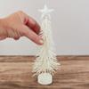 Bottle Brush Trees-(3 Pieces) These White Glittered Pine Needle 8 Inch Tall Bottle Brush Trees Have a Matching Star & Base. Great for Holiday & Wintertime Everyday Decorating. by Factory Direct Craft view 4