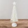 Bottle Brush Trees-(3 Pieces)These White Glittered Pine Needle 10 Inch Tall Bottle Brush Trees Have a Matching Star & Base. Great for Holiday & Wintertime Everyday Decorating. by Factory Direct Craft view 2