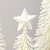 Bottle Brush Trees-(3 Pieces)These White Glittered Pine Needle 10 Inch Tall Bottle Brush Trees Have a Matching Star & Base. Great for Holiday & Wintertime Everyday Decorating. by Factory Direct Craft view 3