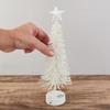 Bottle Brush Trees-(3 Pieces)These White Glittered Pine Needle 10 Inch Tall Bottle Brush Trees Have a Matching Star & Base. Great for Holiday & Wintertime Everyday Decorating. by Factory Direct Craft view 4