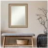 Amanti Art Bronze Bathroom Mirror for Over Sink, 29x23 Elegant Brushed Bronze Rectangle Vanity Mirror, Medium Casual Frame, Hangs Horizonally and Vertically, Bathroom Wall Decor, Petite Bevel Edge view 2