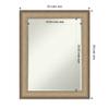Amanti Art Bronze Bathroom Mirror for Over Sink, 29x23 Elegant Brushed Bronze Rectangle Vanity Mirror, Medium Casual Frame, Hangs Horizonally and Vertically, Bathroom Wall Decor, Petite Bevel Edge view 3