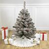 Northlight Pre-Lit Heavily Flocked Madison Pine Medium Artificial Christmas Tree Clear Lights, 3', Green view 2