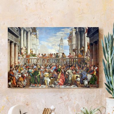 CP CANVASPATH The Wedding at Cana by Paolo Veronese Classic Art Reproductions,Giclee Canvas Prints Wall Art for Home Decor,20x30 inches