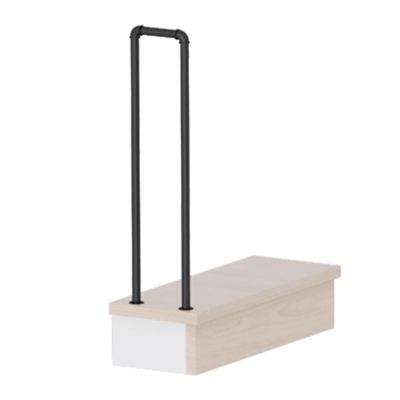 Pealihuy Black Hand Railing Outdoor Steps Handrail Arch Transitional Handrail for Concrete Steps Or Wooden Stairs Stair Hand Railing for Elderly Children,50cm