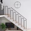 Pealihuy Black Hand Railing Outdoor Steps Handrail Arch Transitional Handrail for Concrete Steps Or Wooden Stairs Stair Hand Railing for Elderly Children,50cm view 4