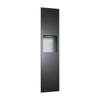 ASI - 6467-41 - Piatto Completely Recessed Paper Towel Dispenser & Waste Receptacle - Matte Black Phenolic Door