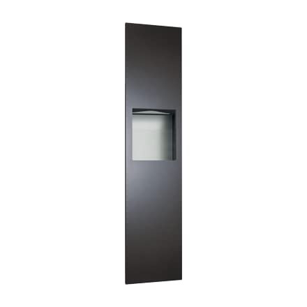 ASI - 6467-41 - Piatto Completely Recessed Paper Towel Dispenser & Waste Receptacle - Matte Black Phenolic Door